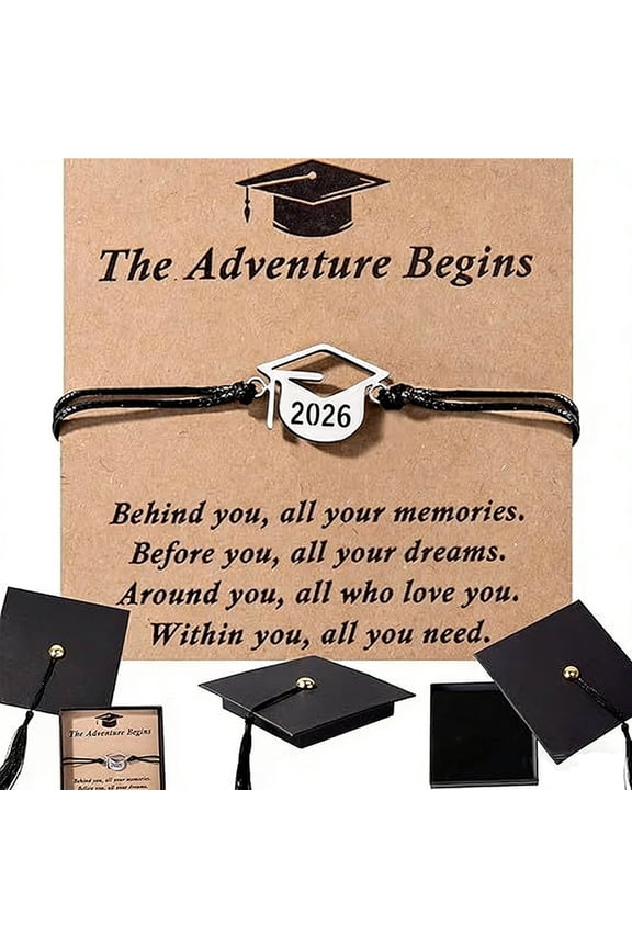 Personalized Graduation Gift Box Alloy Bracelet Card Set 2026 Graduation Season Gift for Her, Packaging Box Keepsake Jewelry Presentation Box for Ceremony Gift Giving