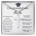 thumbnail image 1 of Personalized Graduation Gift for Him, Cross Necklace for Men, High School, College Graduation Gift - Artisan Cross Necklace - Gift Box & Message Card, 1 of 5