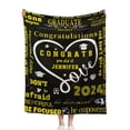 thumbnail image 1 of Personalized Graduation Gifts 2024 High School Blanket, Customized Graduation Gift for Girls Boys,College Graduation Gifts (Custom Blanket-03) Blankets, 1 of 5