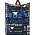 Personalized Graduation Gifts Blanket with Name School Custom Class of