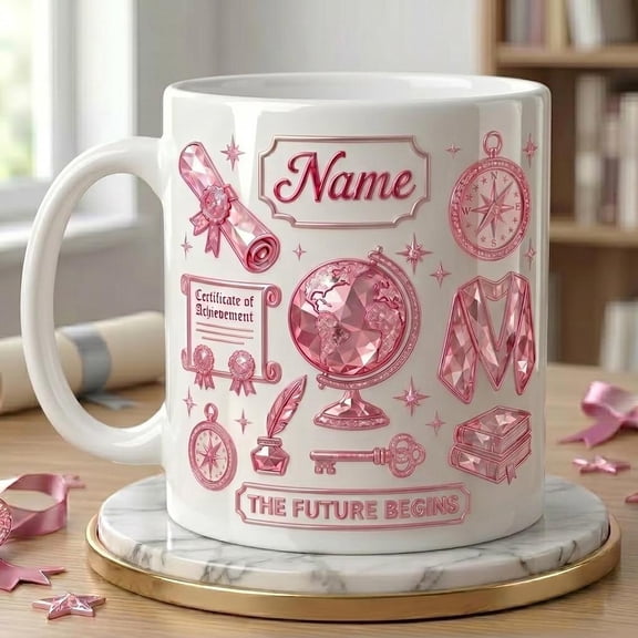 Personalized Graduation Mug Class Of 2026 for Her, Faux 3D Effect Mug Memory Gift