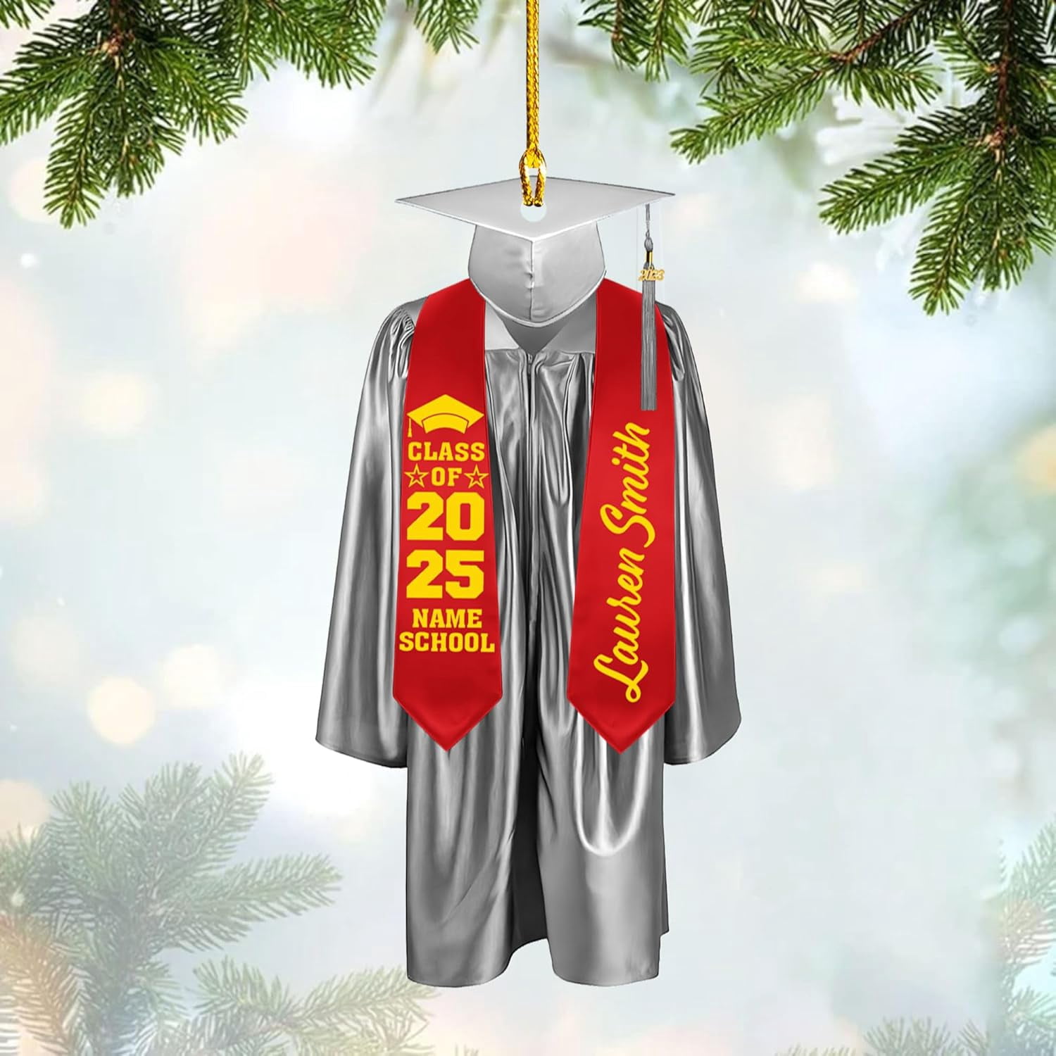 Personalized Graduation Ornaments Class of 2025 Graduation Gown ...