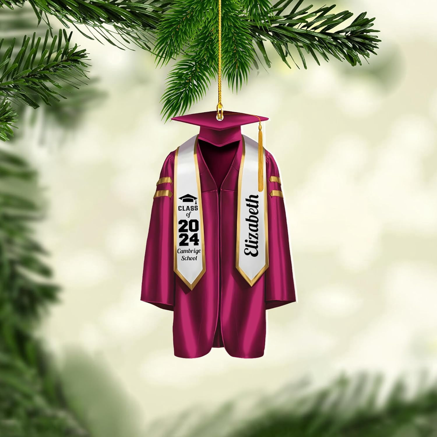 Personalized Graduation Ornaments Class of 2025 Graduation Gown ...