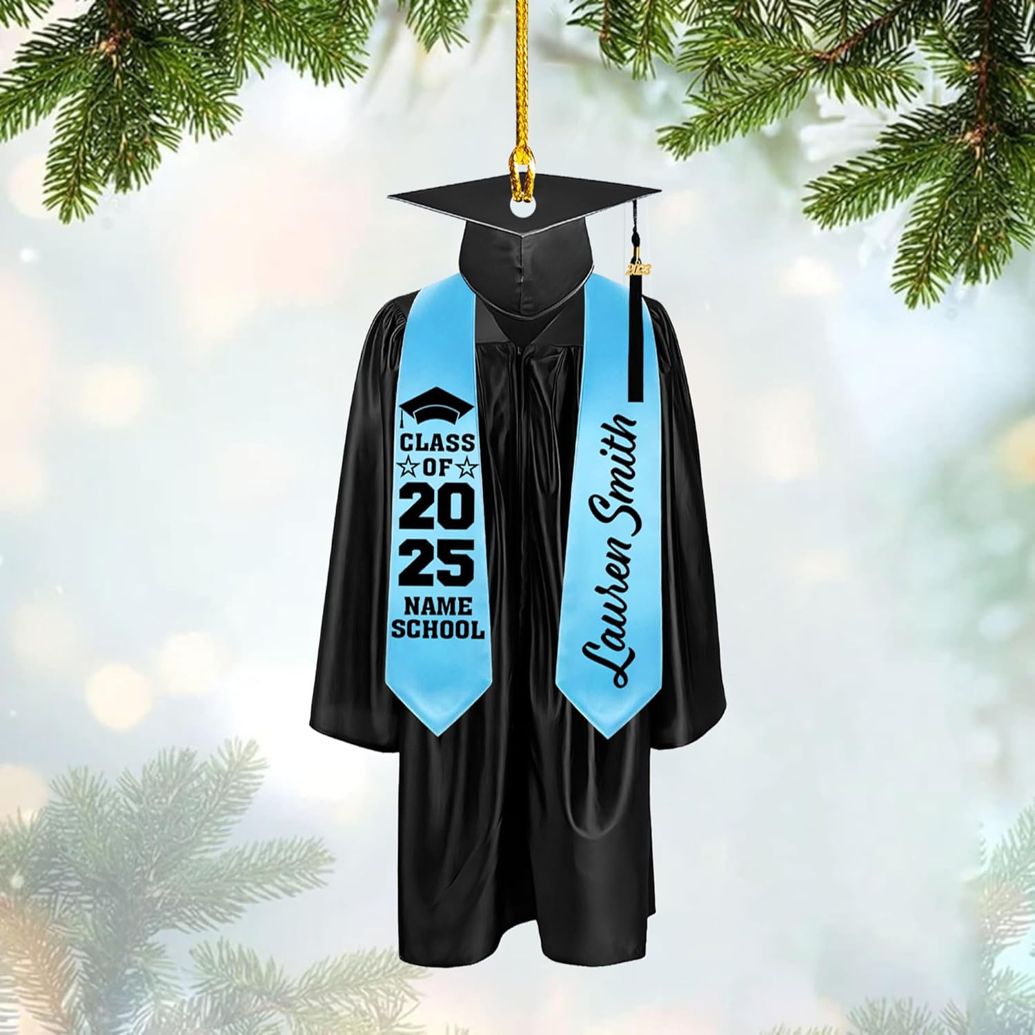 Personalized Graduation Ornaments Class of 2025 Graduation Gown ...