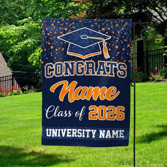 Personalized Graduation Senior Flag Class of 2026 / Custom Graduation Flag / Graduate Yard Sign, University Grad Flag, College Grad Flag, USA 250th Anniversary, 1776-2026, July 4th