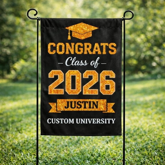 Personalized Graduation Senior Flag Class of 2026 / Custom Graduation Flag / Graduate Yard Sign, University Grad Flag, College Grad Flag, USA 250th Anniversary, 1776-2026, July 4th