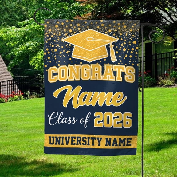 Personalized Graduation Senior Flag Class of 2026 / Custom Graduation Flag / Graduate Yard Sign, University Grad Flag, College Grad Flag, USA 250th Anniversary, 1776-2026, July 4th