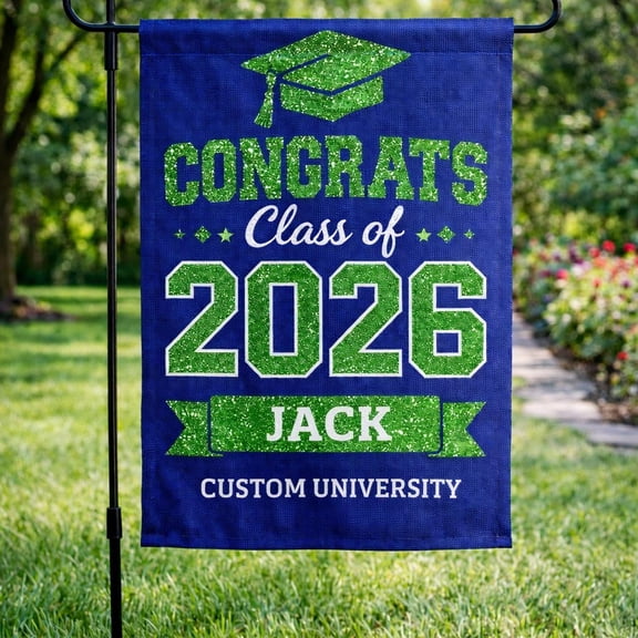 Personalized Graduation Senior Flag Class of 2026 / Custom Graduation Flag / Graduate Yard Sign, University Grad Flag, College Grad Flag, USA 250th Anniversary, 1776-2026, July 4th
