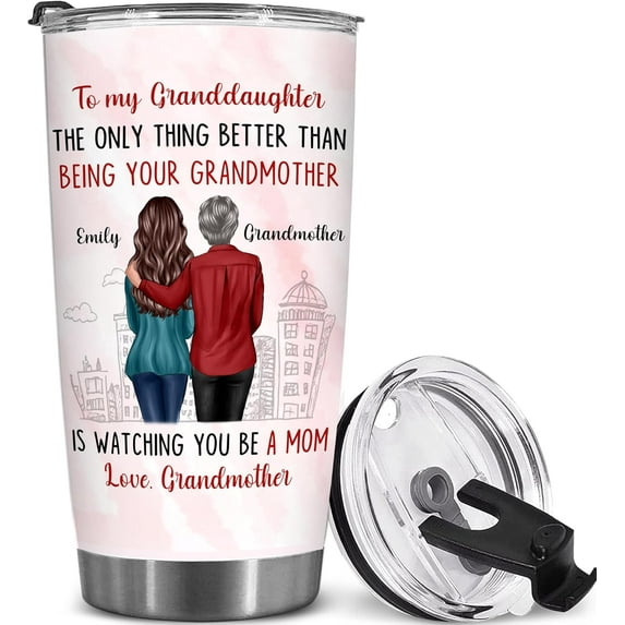 Personalized To My Granddaughter Gifts From Grandma - Mother''s Day Gifts For Granddaughter - Granddaughter Tumbler - Valentine, Christmas, Birthday Gifts For Granddaughter, Grandma, Gigi