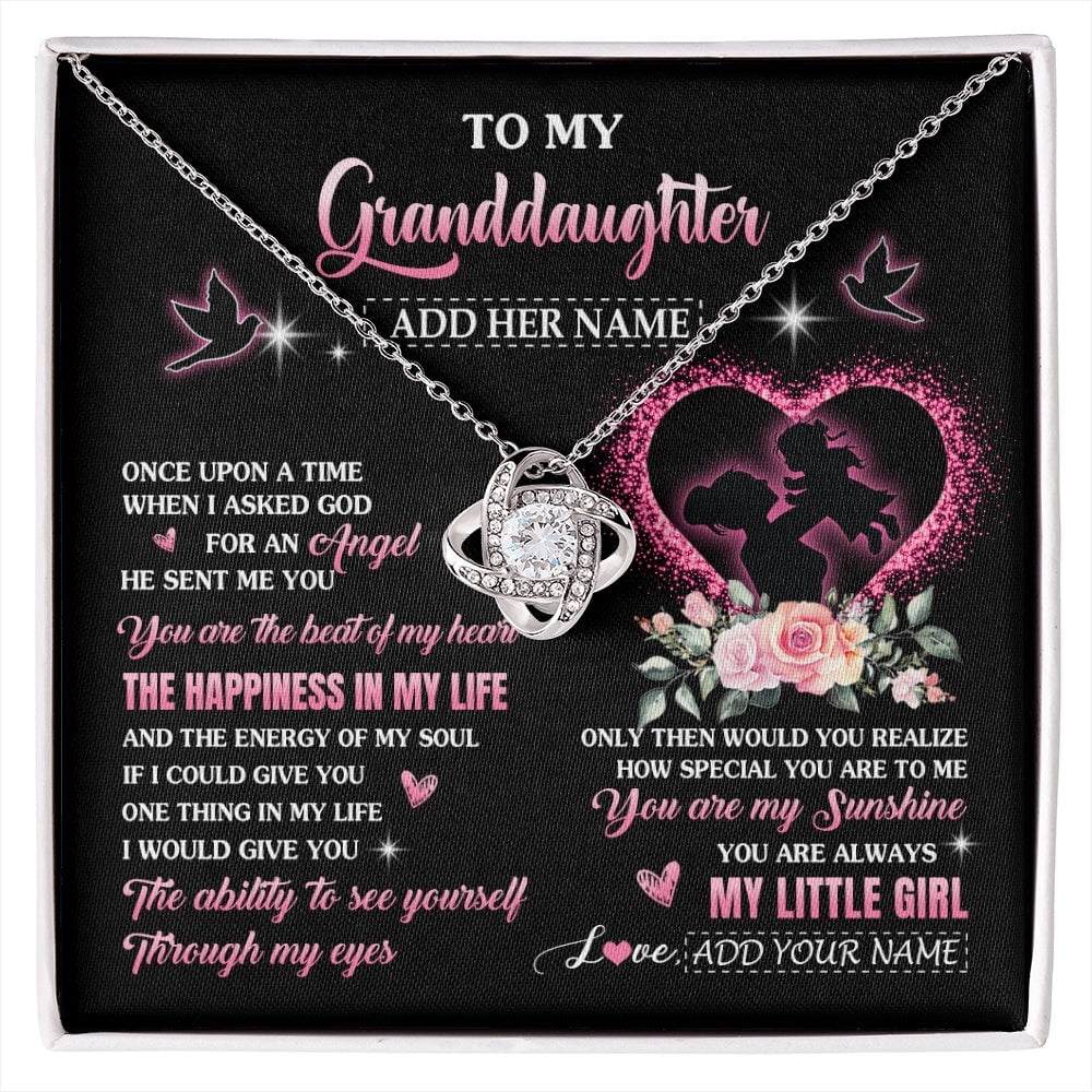 Measage Box Personalized To My Granddaughter From Grandma Nana Necklace Once Upon A ...
