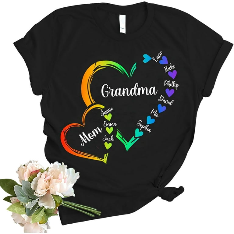 Mother's Day I Love Grandma Heart Vintage T-Shirt Gift Women Mother's Day I Love Grandma Heart Vintage T-Shirt Gift Women