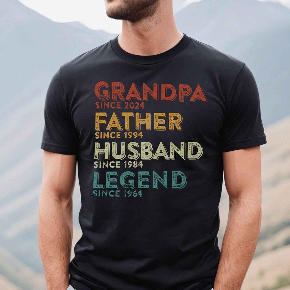Personalized Grandpa Shirt Father s Day Dad Sweatshirt Grandpa Father Husband Legend Grandfather Custom Dates Dad Birthday Gift for Men Walmart