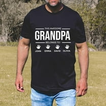 Personalized Grandpa Shirt with Grandkids’ Names – Custom Papa Tee – Father’s Day Gift for Grandpa – Family Name T-Shirt