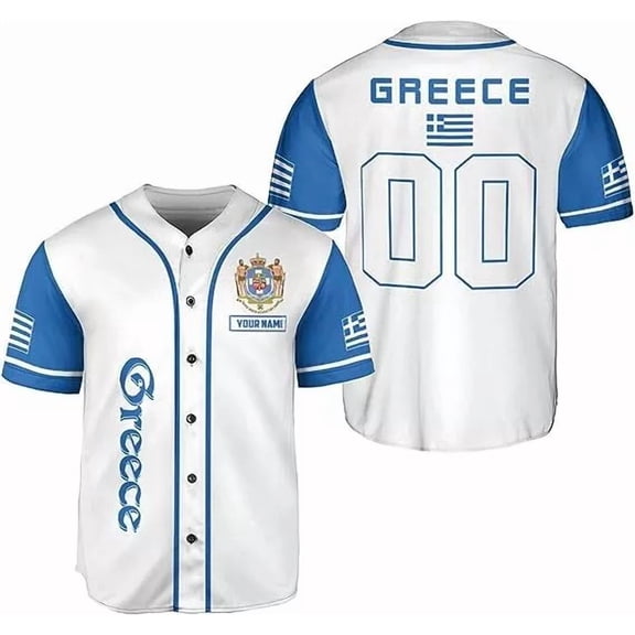 Personalized Greece Greek Jersey, Greece Greek Soccer Shirt Baseball Grecian - Hot Sale 20