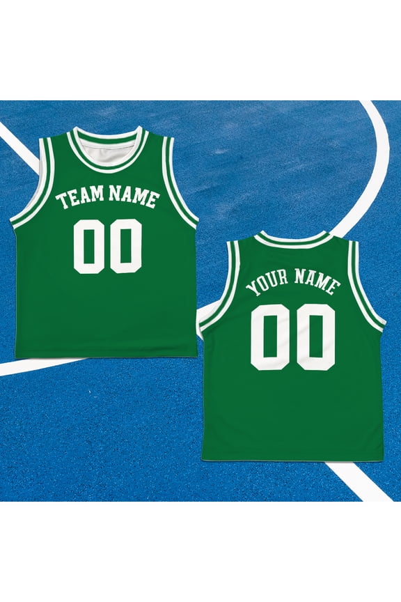 Personalized Green Basketball Jersey, Custom Basketball Jersey, Kid Basketball Jersey, Birthday Gift For Boy, Team Basketball Lover