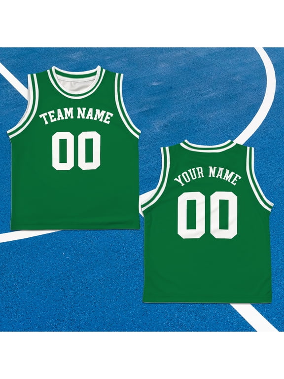 Personalized Green Basketball Jersey, Custom Basketball Jersey, Kid Basketball Jersey, Birthday Gift For Boy, Team Basketball Lover