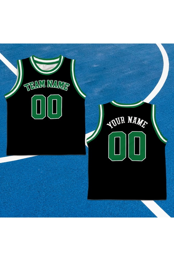 Personalized Green Basketball Jersey, Custom Basketball Jersey, Kid Basketball Jersey, Birthday Gift For Boy, Team Basketball Lover