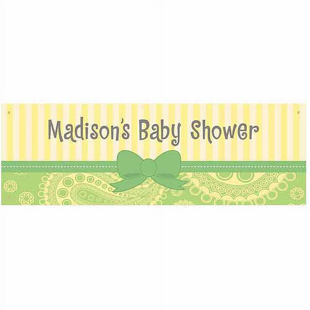 Personalized Green Bow Banner