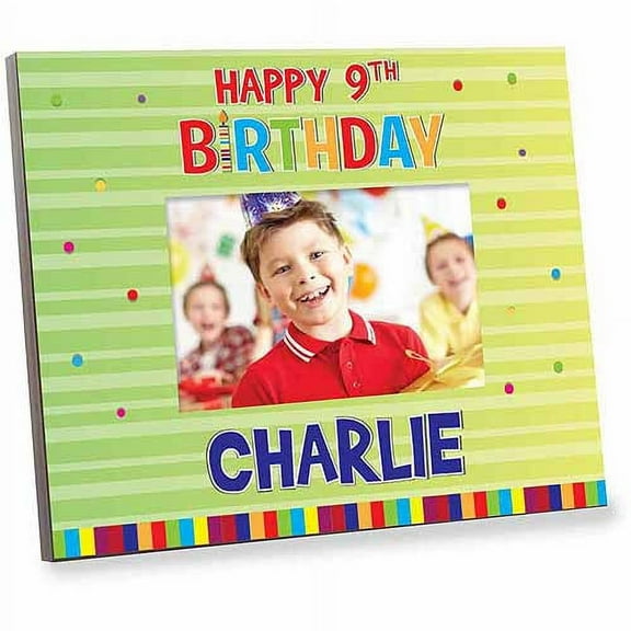 Personalized Green Happy Birthday Frame