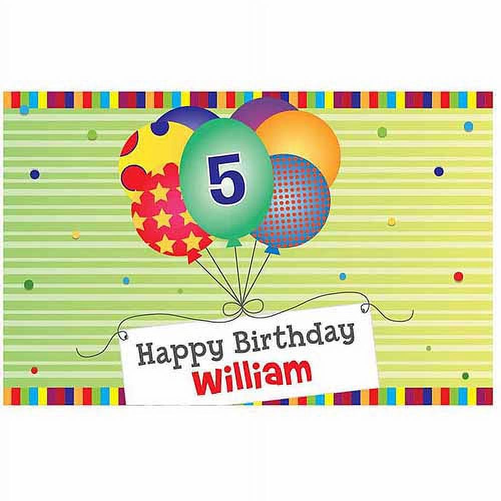 Personalized Green Happy Birthday Placemat