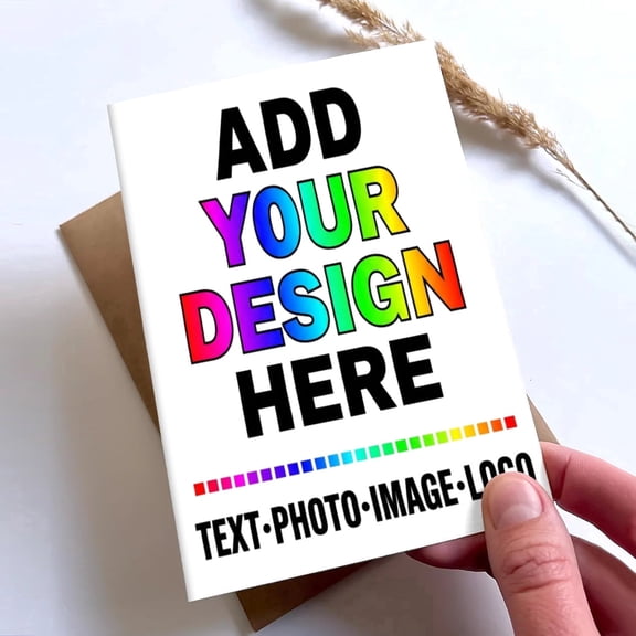 Personalized Greeting Cards with Envelopes - Customized Birthday Cards, Print Photo, Text, Note of Your Choice - Custom Thank You Cards for Christmas, Thanksgiving, or Invitations