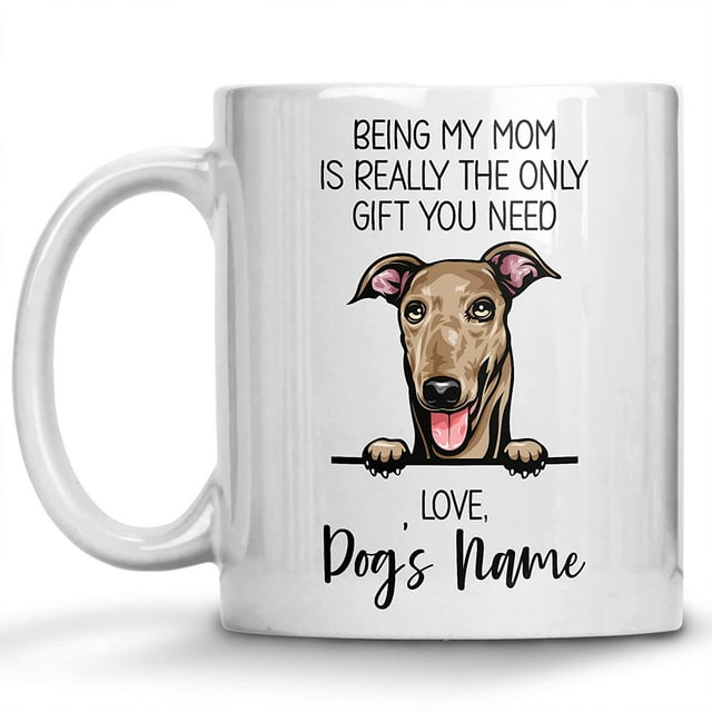Personalized Greyhound Coffee Mug, Custom Dog Name, Customized Gifts ...
