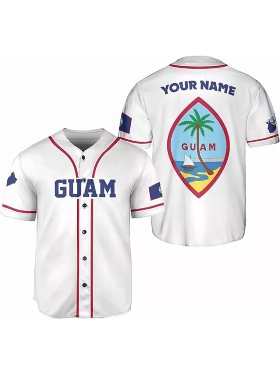 Personalized Guam Baseball Jersey Shirt, Guahan Flag Jersey, Guam Islander Pride - Hot Sal