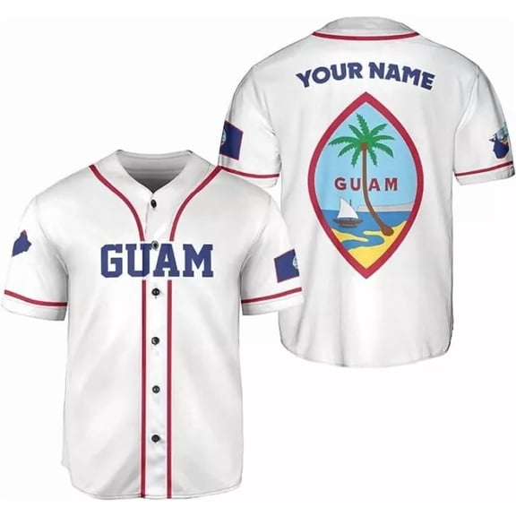 Personalized Guam Baseball Jersey Shirt, Guahan Flag Jersey, Guam Islander Pride - Hot Sal
