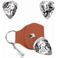 thumbnail image 1 of Personalized Guitar Picks Gifts Guitars Pick Keychain Double-side Engraved Crane Stainless Steel Guitar Pick with PU Leather Case Plectrum Guitars Set for Player Musician Lover Silver, 1 of 9