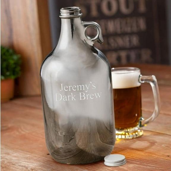Personalized Gunmetal Beer Growler