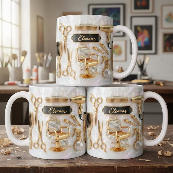 Personalized Hair Stylist Mug, Custom Name Hairstylist Gift, Hairdresser Gift Idea, Salon Owner Gift, Barber Gift, Birthday Gift
