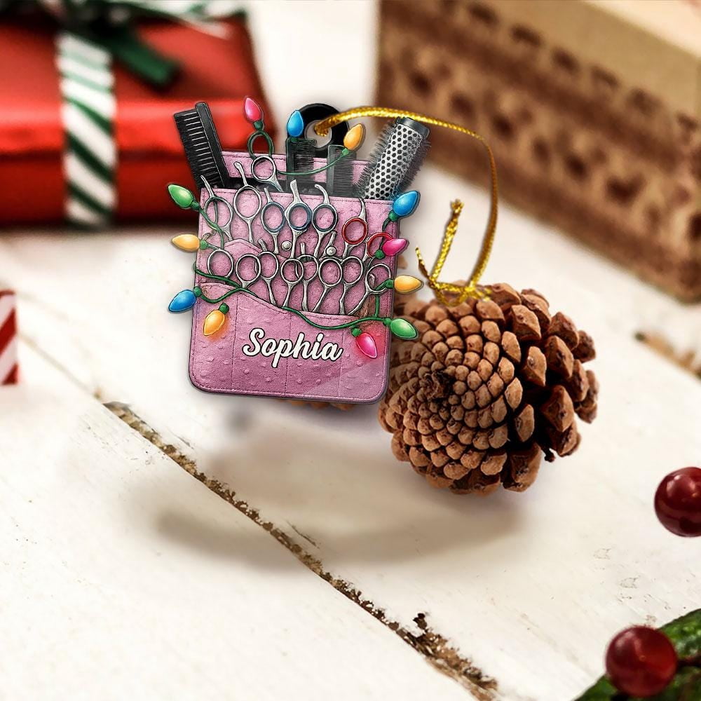 christmas gift for hair dresser Somebody In Style Hair Stylist Glass Ornament