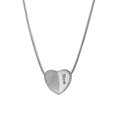 thumbnail image 1 of Personalized Half Fingerprint Silver Heart Cremation Necklace Urn Ashes Holder Memorial Necklace Pendant Jewelry with Free Velvet Jewelry Box and Funnel Kit, 1 of 12