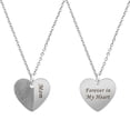 thumbnail image 1 of Personalized Half Heart Fingerprint Necklace Memorial Keepsake Stainless Steel Engraved Actual Thumb Print Jewelry Engraving with Gift Box [Silver], 1 of 3