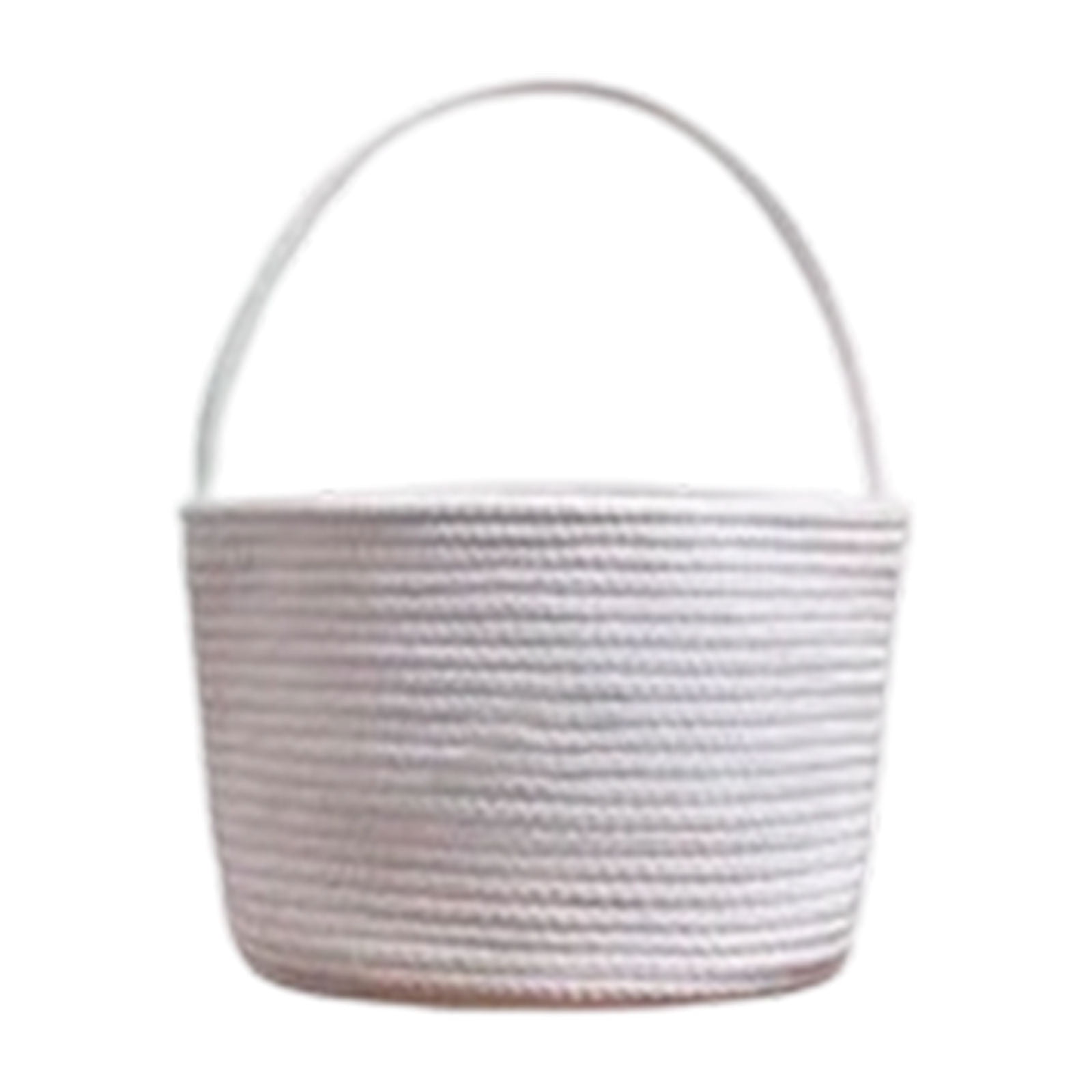 Personalized Halloween Basket – Cotton Rope Pumpkin Basket, Trick-or-Treating Candy Tote, Boo Bucket, Halloween Gifts Basket for Kids & Adults White