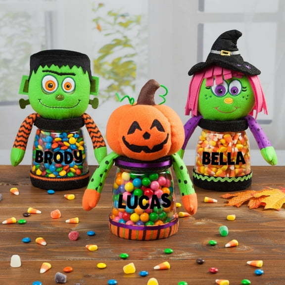 Personalized Halloween Treat Jars Available in 3 Adorable Styles