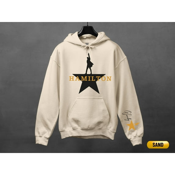 Personalized Hamilton Hoodie, Custom Name on Sleeve Hamilton Sweatshirt, Adult & Youth, S - 3XL