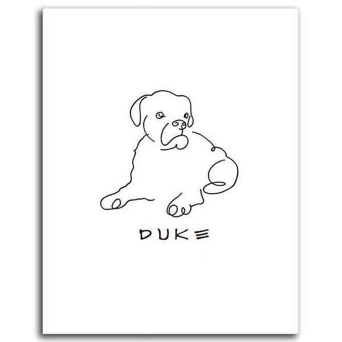 Personalized Hand-Crafted Boxer Line Drawn Style Block Mount