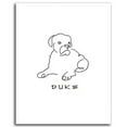 thumbnail image 1 of Personalized Hand-Crafted Boxer Line Drawn Style Block Mount, 1 of 1