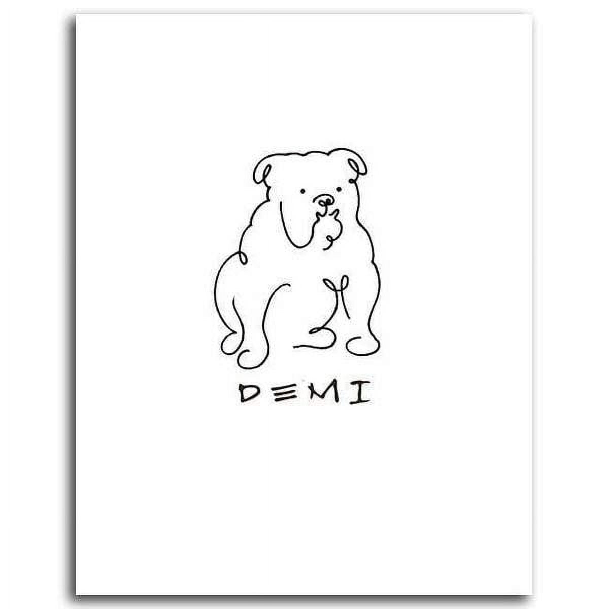 Personalized Hand-Crafted Bulldog Line Drawn Style Block Mount