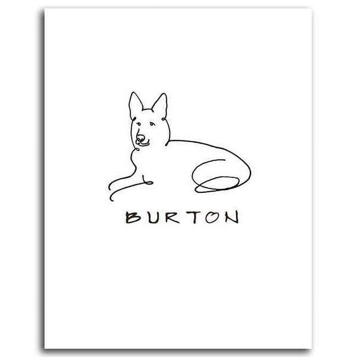 Personalized Hand-Crafted German Shepherd Line Drawn Style Block Mount