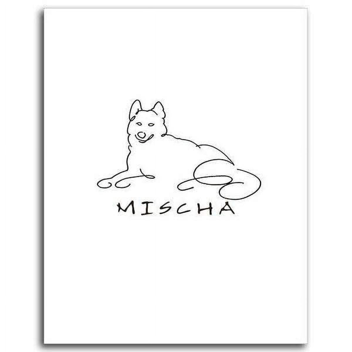 Personalized Hand-Crafted Husky Line Drawn Style Block Mount
