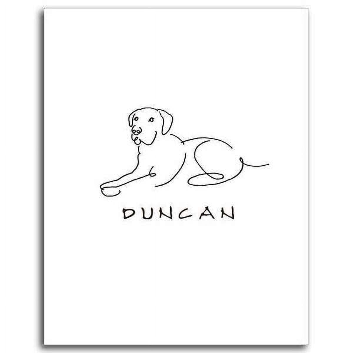 Personalized Hand-Crafted Labrador Line Drawn Style Block Mount