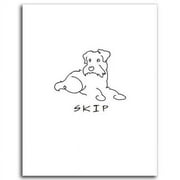 Personalized Hand-Crafted Scottish Terrier Line Drawn Style Block Mount