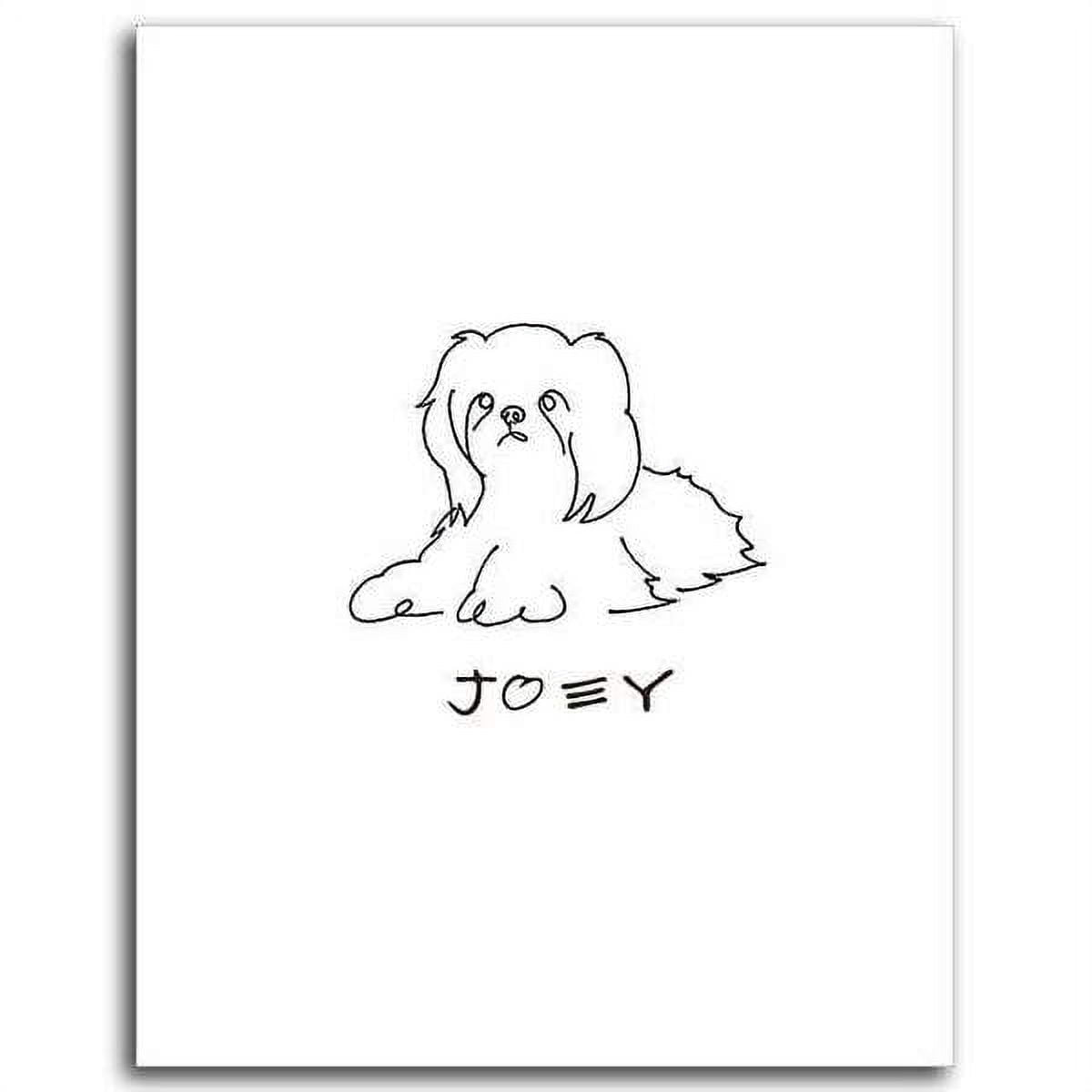 Personalized Hand-Crafted Shih Tzu Line Drawn Style Block Mount