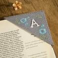 thumbnail image 1 of Personalized Hand Embroidered Corner Bookmark,Felt Triangle Page Stitched Handmade Bookmark,Unique Cute Flower Letter Embroidery Bookmarks Accessories for Book Lovers, 1 of 9