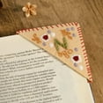 thumbnail image 1 of Personalized Hand Embroidered Corner Bookmark,Felt Triangle Page Stitched Handmade Bookmark,Unique Cute Flower Letter Embroidery Bookmarks Accessories for Book Lovers, 1 of 9