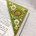 thumbnail image 1 of Personalized Hand Embroidered Corner Bookmark - Shipping from USA - 26 Letters and 4 Seasons - Felt  Page Stitched Corner Handmade Bookmark, 1 of 1