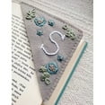 thumbnail image 1 of Personalized Hand Embroidered Corner Bookmark, Hand Stitched Felt Corner Letter Bookmark, Felt Triangle Bookmark, Cute Flower Letter Embroidery Bookmarks for Book Lovers, 1 of 5