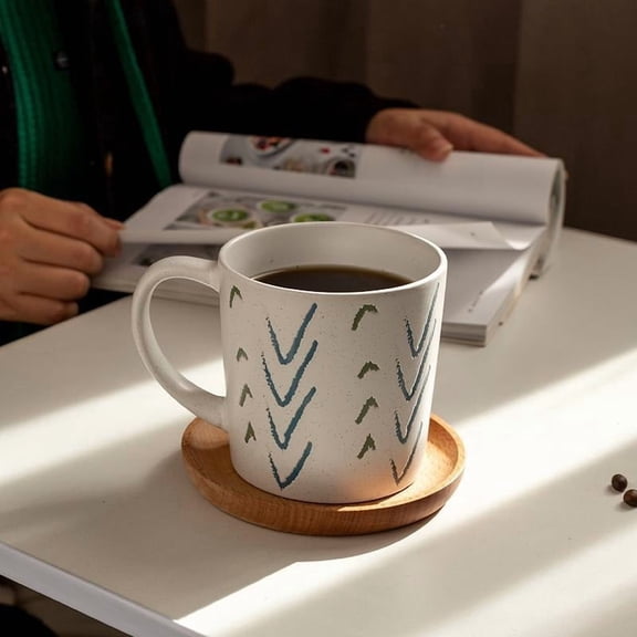 Personalized Hand-Painted 3-Color Ceramic Mug Set - Elegant 380ml Coffee, Tea, and Milk Cups